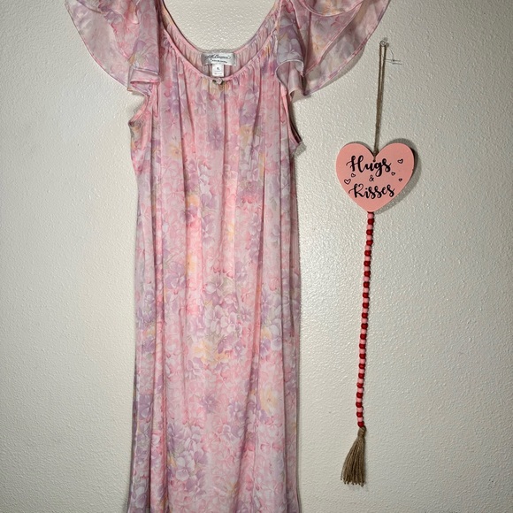 Sexy Vintage Silk Essence by
Miss Elaine Floral night gown size Xl - Picture 7 of 14